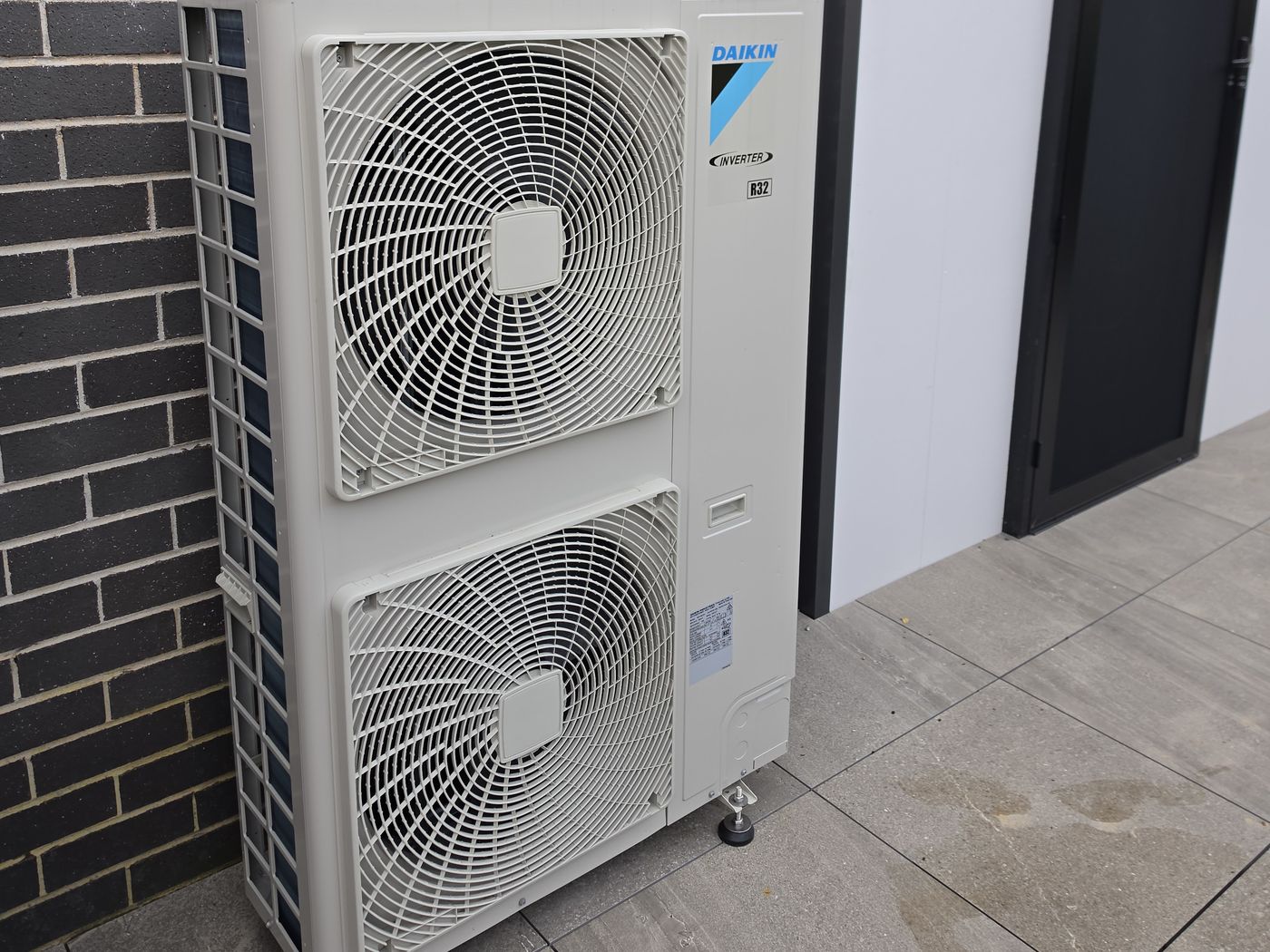 Twin-fan Daikin ducted outdoor unit on a recent Baramenco installation